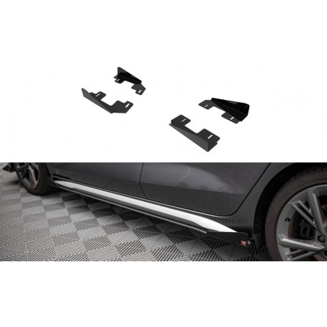 Body kit a vizuálne doplnky MAXTON DESIGN stranski flapsi za Audi S3/A3 S-Line 8Y, sijajno črna | race-shop.si
