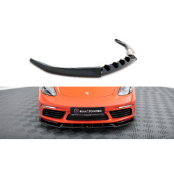 MAXTON DESIGN sprednji splitter za Porsche 718 Cayman 982c, sijajno črna, V1