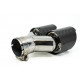 Z dvema izpustoma Konica dušilca ​​izpušnih plinov RACES CARBON 2x89mm, vhodni premer 63.5mm - Ožgan videz | race-shop.si