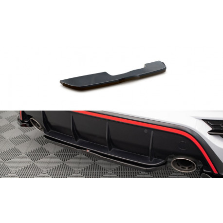 Body kit a vizuálne doplnky MAXTON DESIGN zadnji centralni splitter za Hyundai Kona N Mk1, sijajno črna | race-shop.si