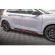 Body kit a vizuálne doplnky MAXTON DESIGN difuzorji stranskih pragov + flapsi za Hyundai Kona N Mk1, sijajno črna, V1 | race-shop.si