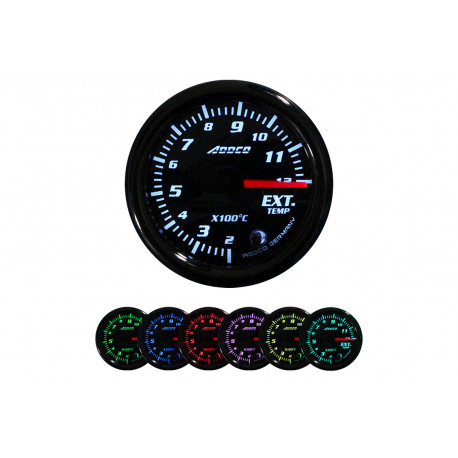 Merilne naprave ADDCO 52 mm, 7 barv Merilnik ADDCO, temperatura izpušnih plinov, 7 barv | race-shop.si