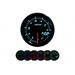 Racing gauge ADDCO, tachometer, 7 colors