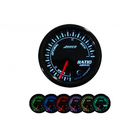 Merilne naprave ADDCO 52 mm, 7 barv Merilnik ADDCO, razmerje gorivo/zrak (AFR), 7 barv | race-shop.si