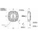 Ventilatorji 12V Univerzalni električni ventilator SPAL 167mm - sesanje, 12V | race-shop.si