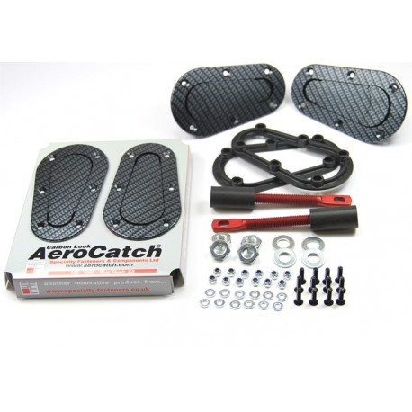 Čepi za pokrov motorja Aerocatch - Flush non locking, carbon look | race-shop.si