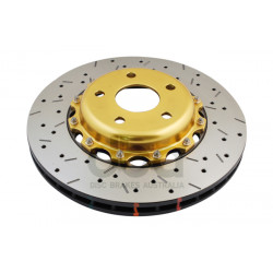 DBA 5000 series Crossed Drilled & Slotted 2-Piece Gold Hat DBA5000GLDXS (2 pcs)