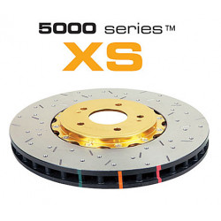 DBA 5000 series Crossed Drilled & Slotted 2-Piece Gold Hat DBA52604GLDXS (2 pcs)