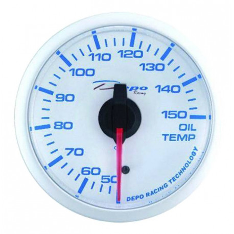 Merilniki DEPO super white 52mm DEPO racing gauge Oil temperature - Super white series | race-shop.si
