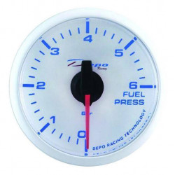 DEPO racing gauge Fuel pressure - Super white series