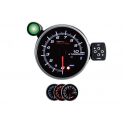 Programmable dual view additional Tachometer DEPO 95mm - Gasoline