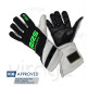 Rokavice FIA dirkalne rokavice RRS VIRAGE 2 (zunanji šivi), zelena | race-shop.si