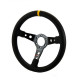 Volani RRS Monte Carlo steering wheel - F65 350mm- BLACK- Imitation leather | race-shop.si