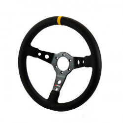 RRS Monte Carlo steering wheel - F65 350mm- BLACK- Imitation leather