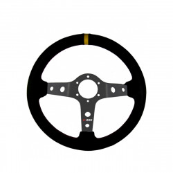 Steering wheel RRS Corsa 3, 350mm, suede,grey spokes, 90mm deep dish