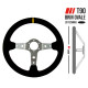 Volani 3-kraki volanski obroč RRS Corsa, 350mm, semiš, 90mm zamik, črna/srebrna/rumena | race-shop.si