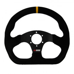 RRS TRACK steering wheel - Flat 290x330mm - Black suede