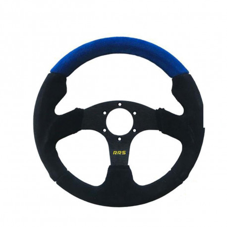 Volani Steering wheel RRS RACER flat 320mm - blue suede | race-shop.si