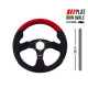 Volani Steering wheel RRS RACER flat 320mm - red suede | race-shop.si