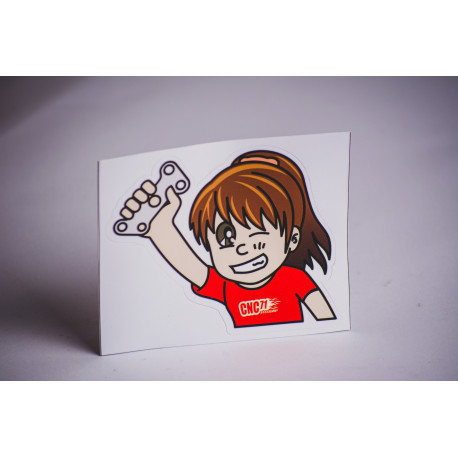Nalepke Sticker CNC71 WAVING GIRL | race-shop.si