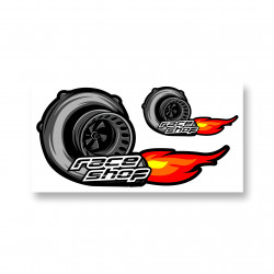 Sticker race-shop Turbo