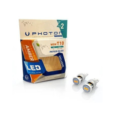 Bulbs and xenon lights PHOTON LED EXCLUSIVE SERIES 6000K W5W avtomobilska žarnica 12-24V 5W W2.1×9.5d amber CAN (2 kosa) | race-shop.si