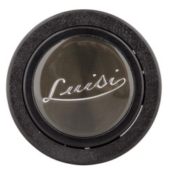Steering wheel horn button Volanti Luisi STORICO - black with silver "LUISI"