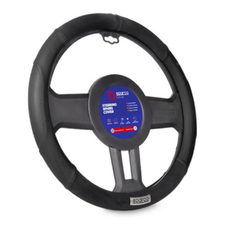 Steering wheel accessories SPARCO CORSA SPS103 Prevleka za volanski obroč, črna (PVC, mikrovlakna) | race-shop.si