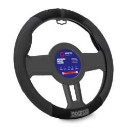 SPARCO CORSA SPS130 Prevleka za volanski obroč, črna (PVC, semiš in guma)