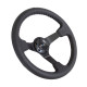 Volani 3-kraki volanski obroč NRG, 350mm, usnje, 75mm zamik, črna | race-shop.si