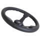 Volani NRG Reinforced 3-spoke leather Steering Wheel (350mm) - Black | race-shop.si