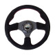 Volani NRG RACE STYLE 3-spoke suede Steering Wheel (320mm), black/red | race-shop.si