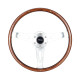 Volani 3-kraki volanski obroč NRG, 365mm, les, 75mm zamik, rjava/srebrna | race-shop.si