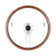 Volani NRG Wood grain 3-spoke mahogany Steering Wheel (380mm) - Wood/Chrome | race-shop.si