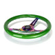 Promocije 3-kraki volanski obroč NRG Classic, 350mm, les, 38mm zamik, zelena/neon | race-shop.si