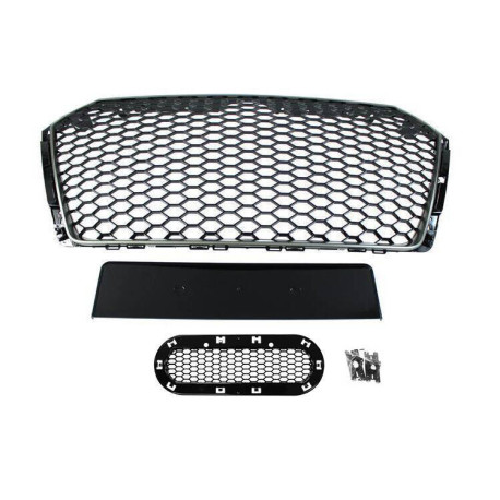 Body kit a vizuálne doplnky Maska Audi A4 B9 RS-Style Saten črna 2016+ PDC | race-shop.si