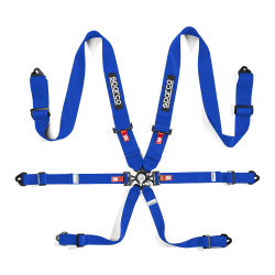 FIA 6 point safety belts SPARCO COMPETITION H-3 STEEL, blue