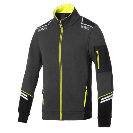 Majice s kapuco in jakne SPARCO ALABAMA TECH FULL ZIP - grey/yellow | race-shop.si