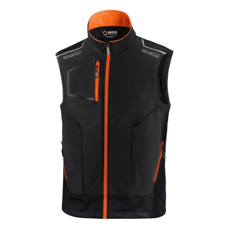 Majice s kapuco in jakne SPARCO ILLINOIS TECH LIGHT VEST - black/orange | race-shop.si