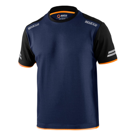 Majice Moška majica SPARCO Teamwork, modra/oranžna | race-shop.si