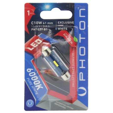 Bulbs and xenon lights PHOTON LED EXCLUSIVE C10W avtomobilska žarnica 12-24V 10W SV8.5 41mm (1 kos) | race-shop.si