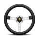 Volani 3-kraki volanski obroč MOMO PROTOTIPO, 320mm, usnje, brez zamika, črna/srebrna | race-shop.si