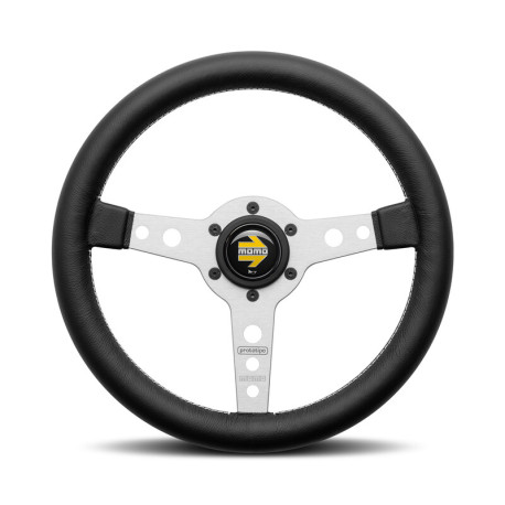 Volani 3-kraki volan MOMO PROTOTIPO Srebrna 320mm, usnje | race-shop.si
