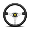 3 spoke steering wheel MOMO PROTOTIPO Silver 320mm, leather