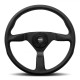 Volani 3 spoke steering wheel MOMO MONTECARLO 380mm, leather, black | race-shop.si