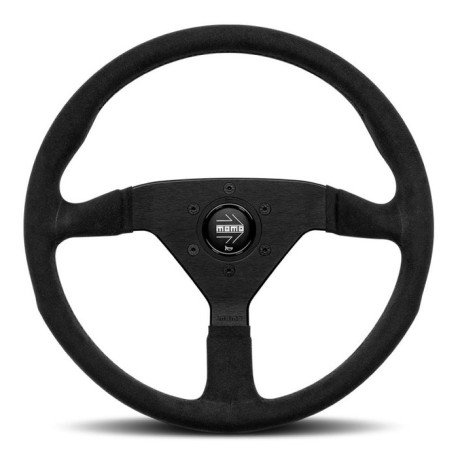 Volani 3 spoke steering wheel MOMO MONTECARLO 350mm, alcantara, black | race-shop.si