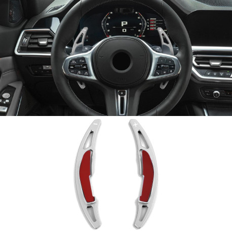 Paddle shifters Aluminium paddle shifters for BMW M2 F87 M3 F80 M4 F82 F83, silver | race-shop.si