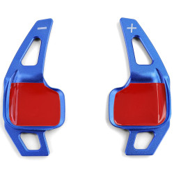 Aluminium paddle shifters for BMW 5er F10 F11 F07 6er F12 F13 F01, blue
