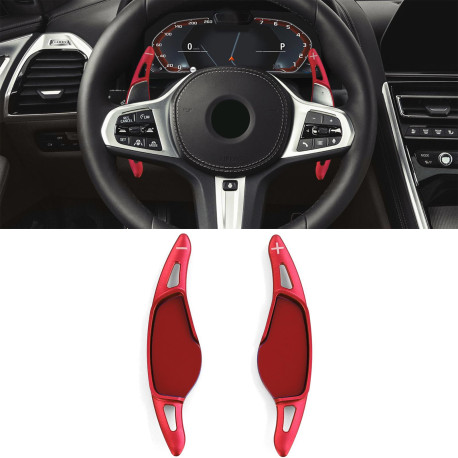 Paddle shifters Aluminium paddle shifters for BMW X3 G01 F97 X4 G02 F98 X5 G05, red | race-shop.si