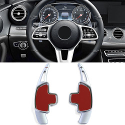 Aluminium paddle shifters for Mercedes SL R231 SLC R172 EQC N293, silver